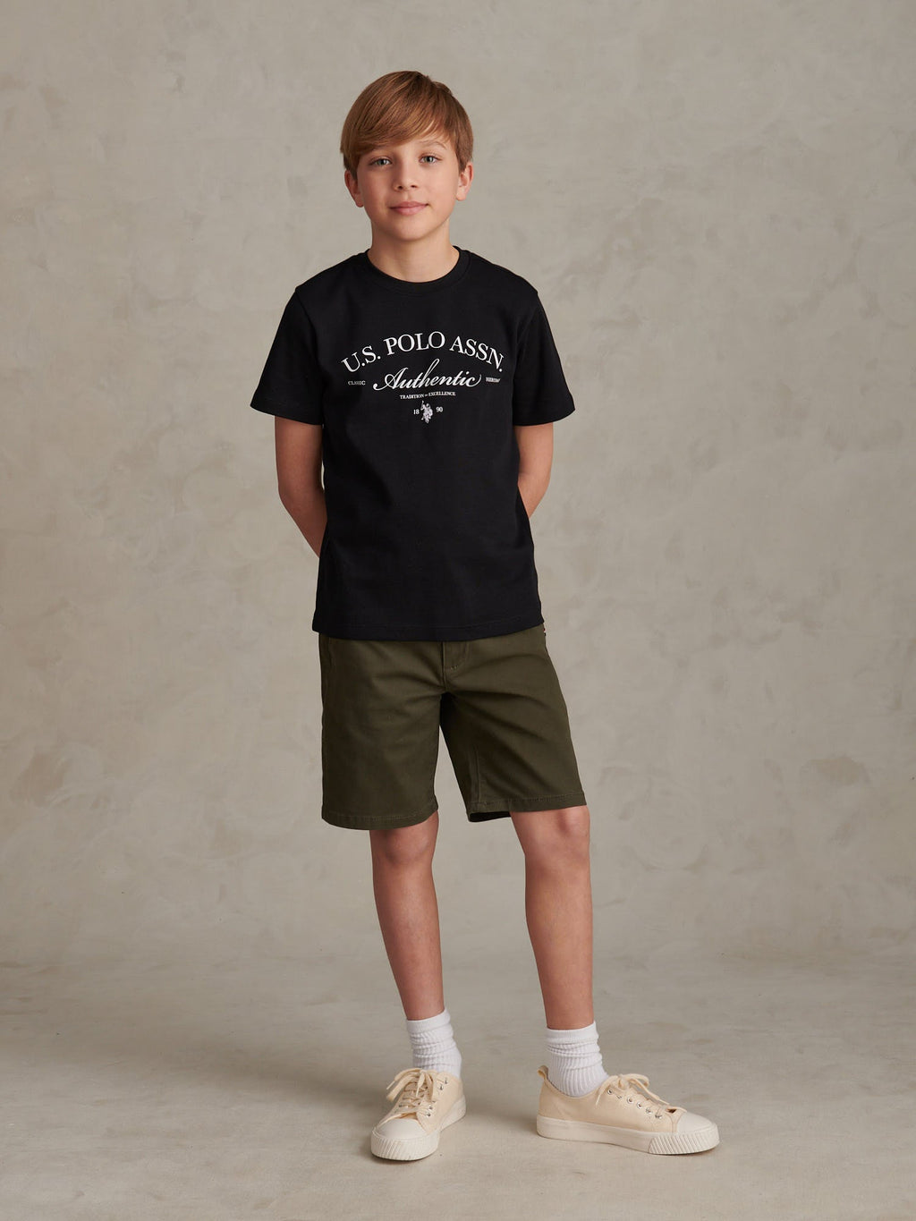 Boys Classic Chino Short Forest Night