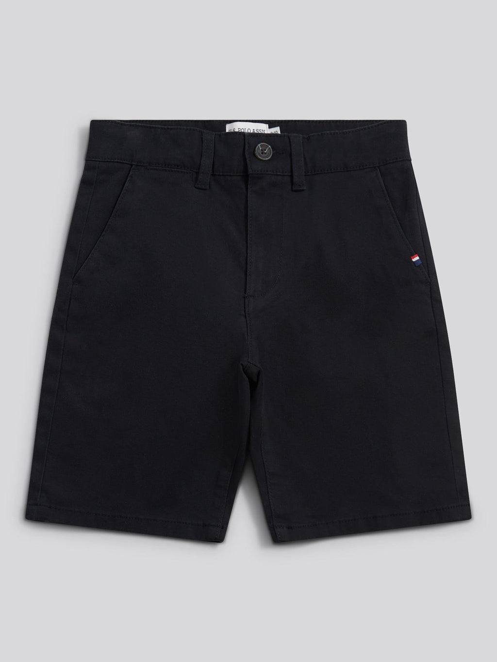 Boys Classic Chino Short Black Bright White DHM
