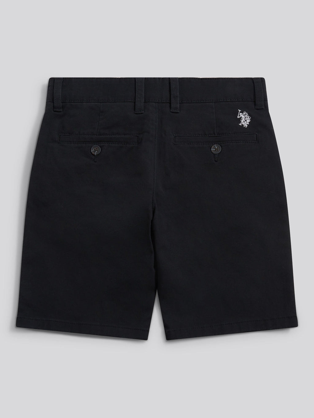 Boys Classic Chino Short Black Bright White DHM
