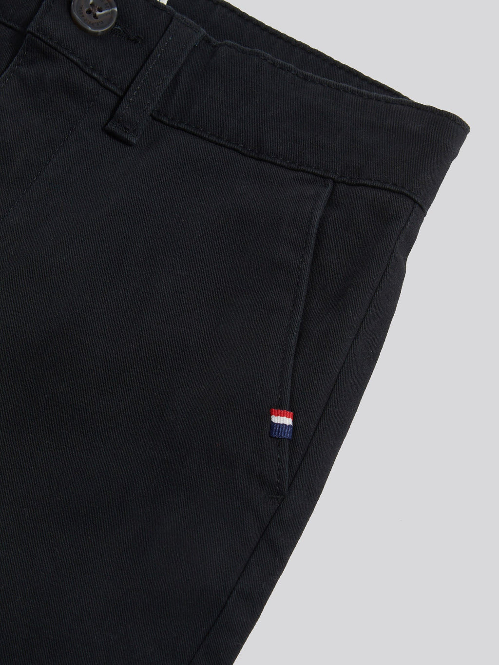 Boys Classic Chino Short Black Bright White DHM