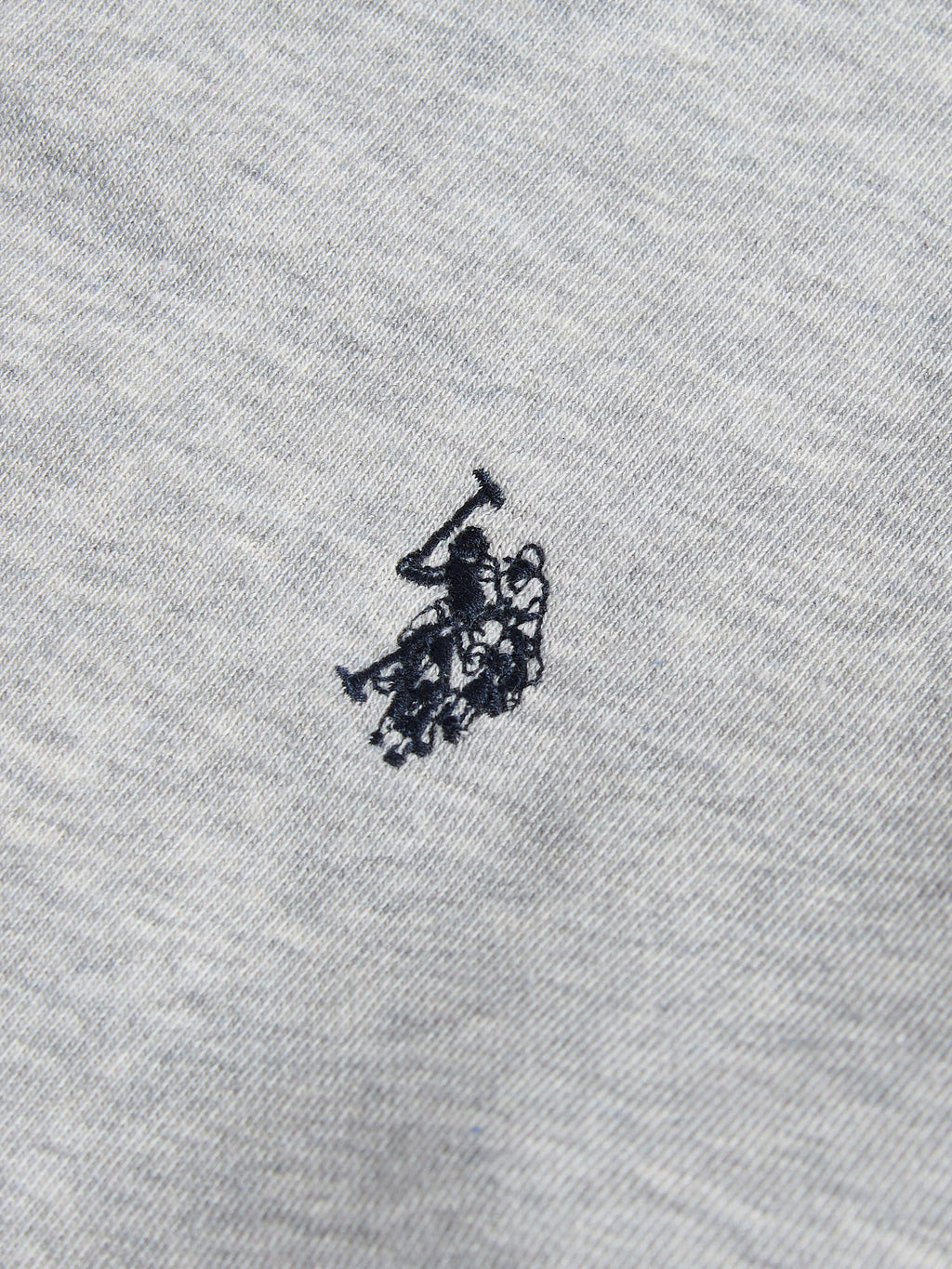 Boys Double Horsemen Crew in Mid Grey Marl