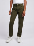 Boys Bedford Cord 5 Pocket Trouser in Forest Night