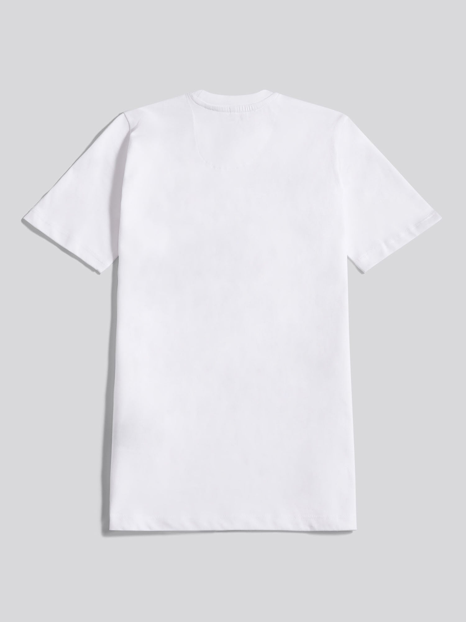 Boys Double Horsemen Graphic T-Shirt in Bright White