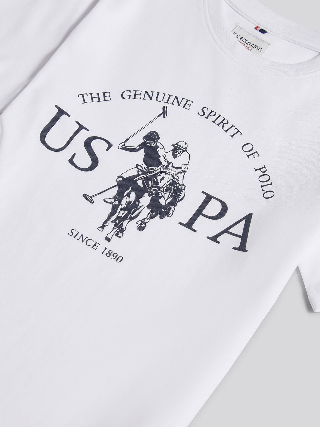 Boys USPA Print Graphic T-Shirt Bright White