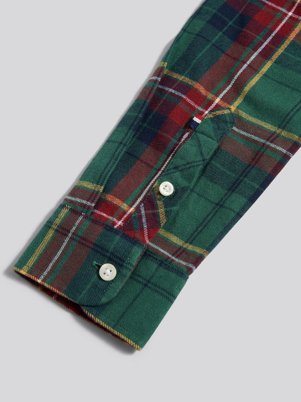 Boys Checked Buttondown Pocket Shirt in Pineneedle