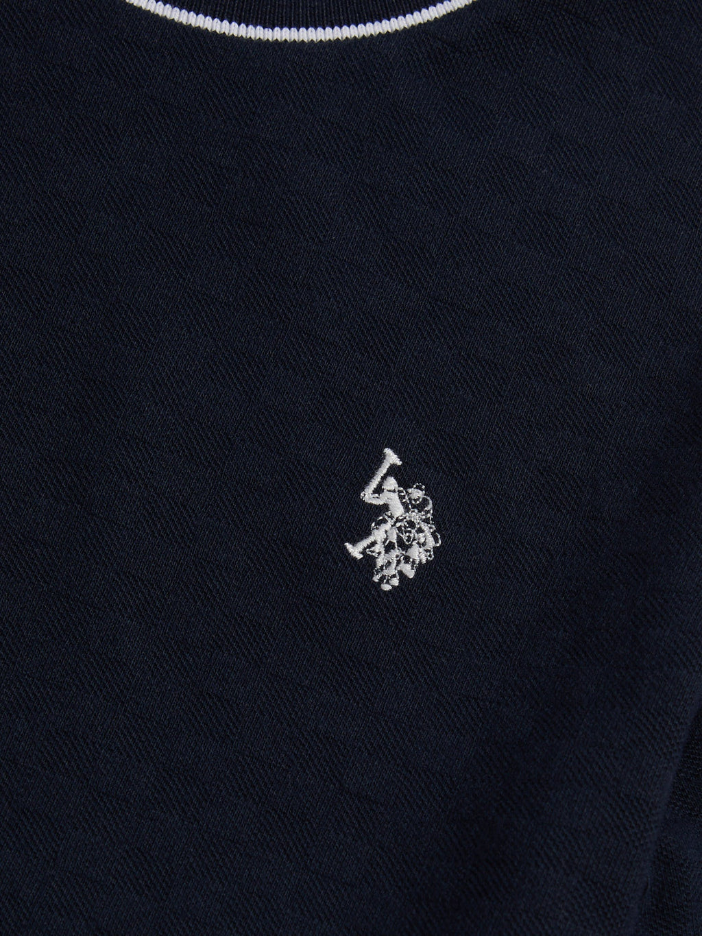 Boys Tipped Pique T-Shirt in Dark Sapphire Navy