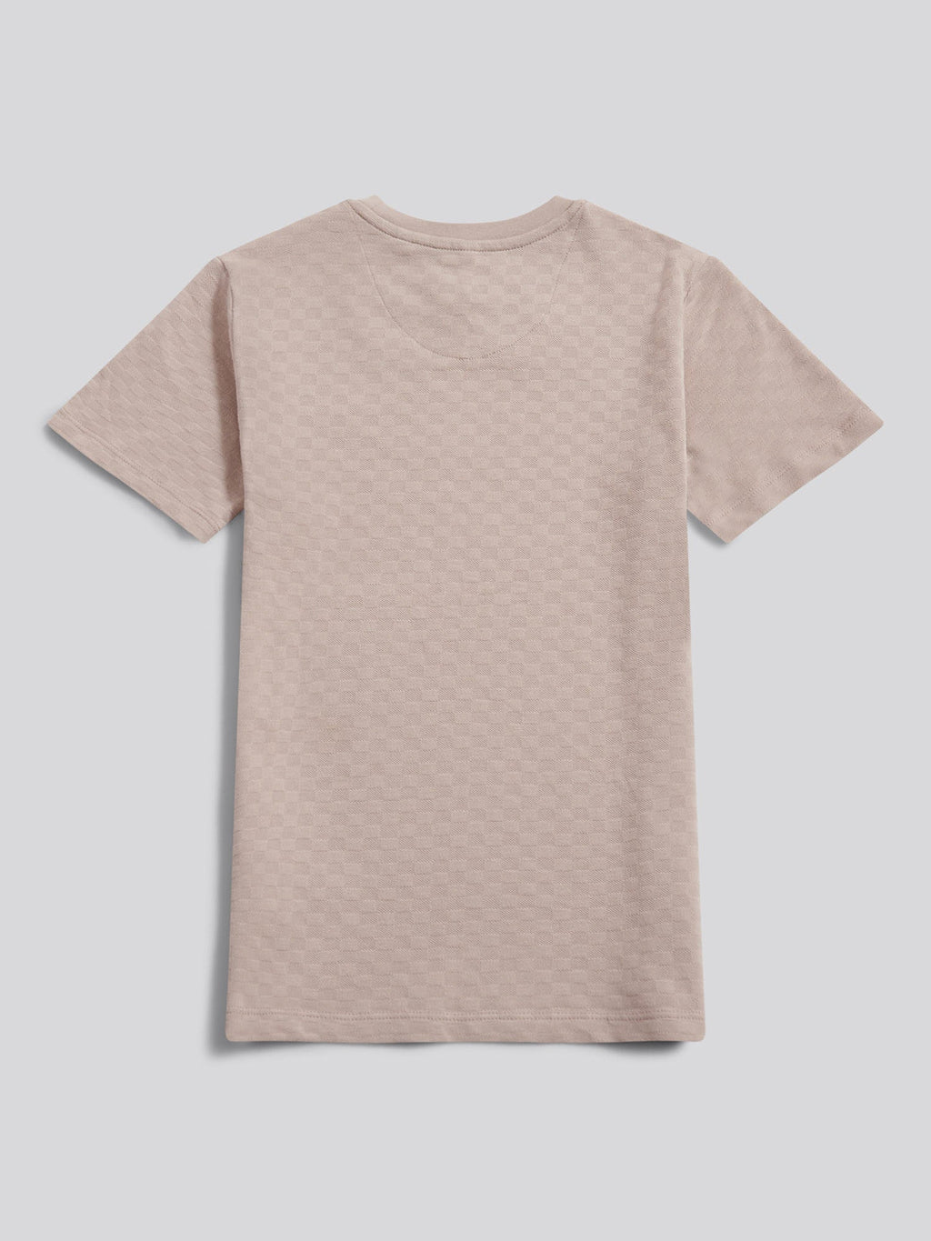 Boys Check Texture T-Shirt, in Atmosphere