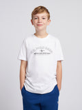 Boys Heritage Graphic Print T-Shirt in Bright White