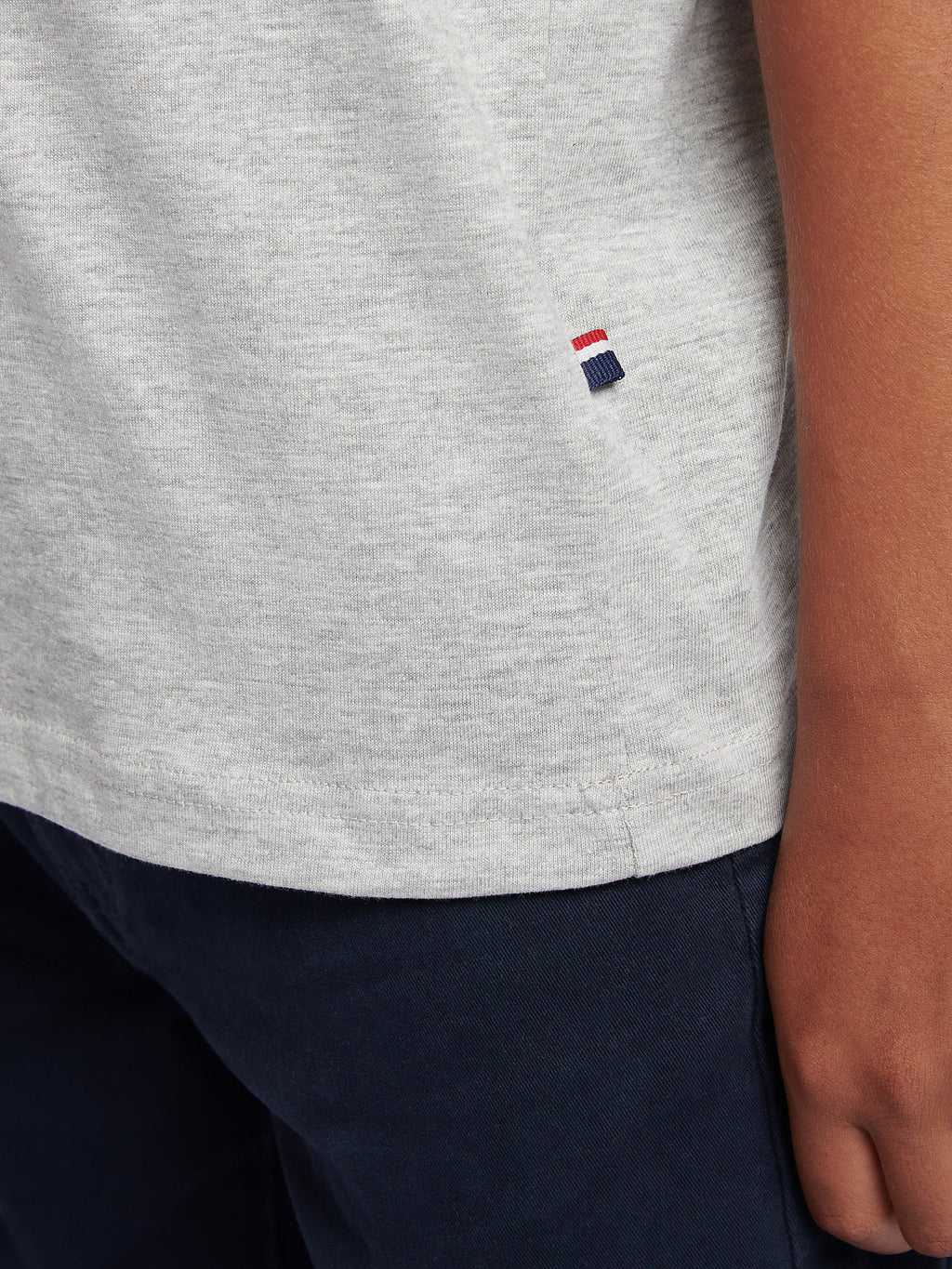 Boys USPA Back Graphic T-Shirt in Mid Grey Marl