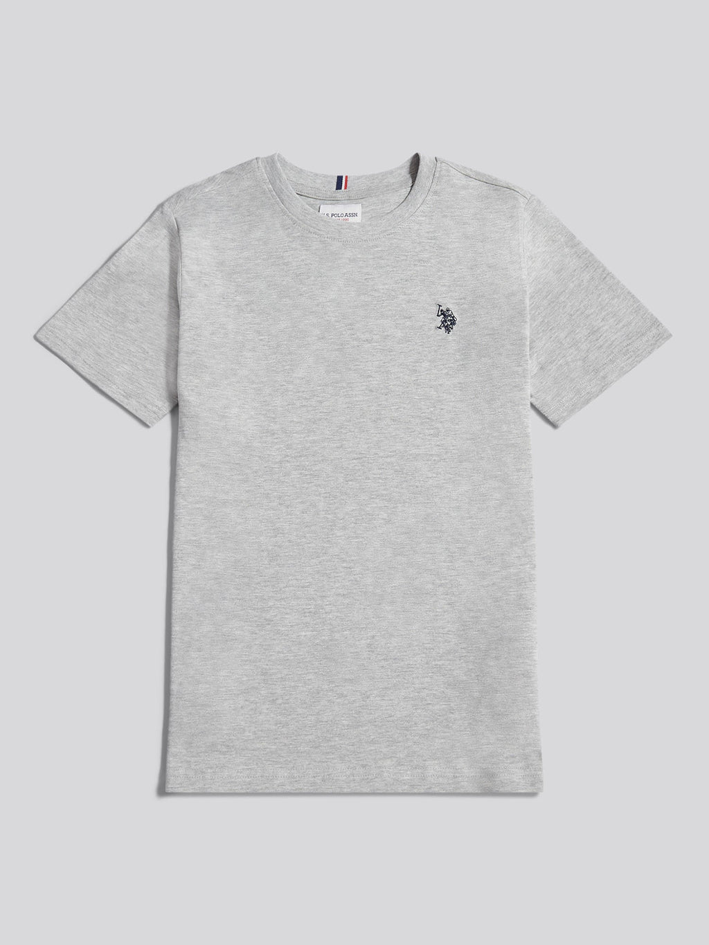 Boys USPA Back Graphic T-Shirt in Mid Grey Marl