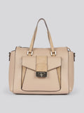 U.S. Polo Assn. Womens Romantic Double Handle Bag in Beige
