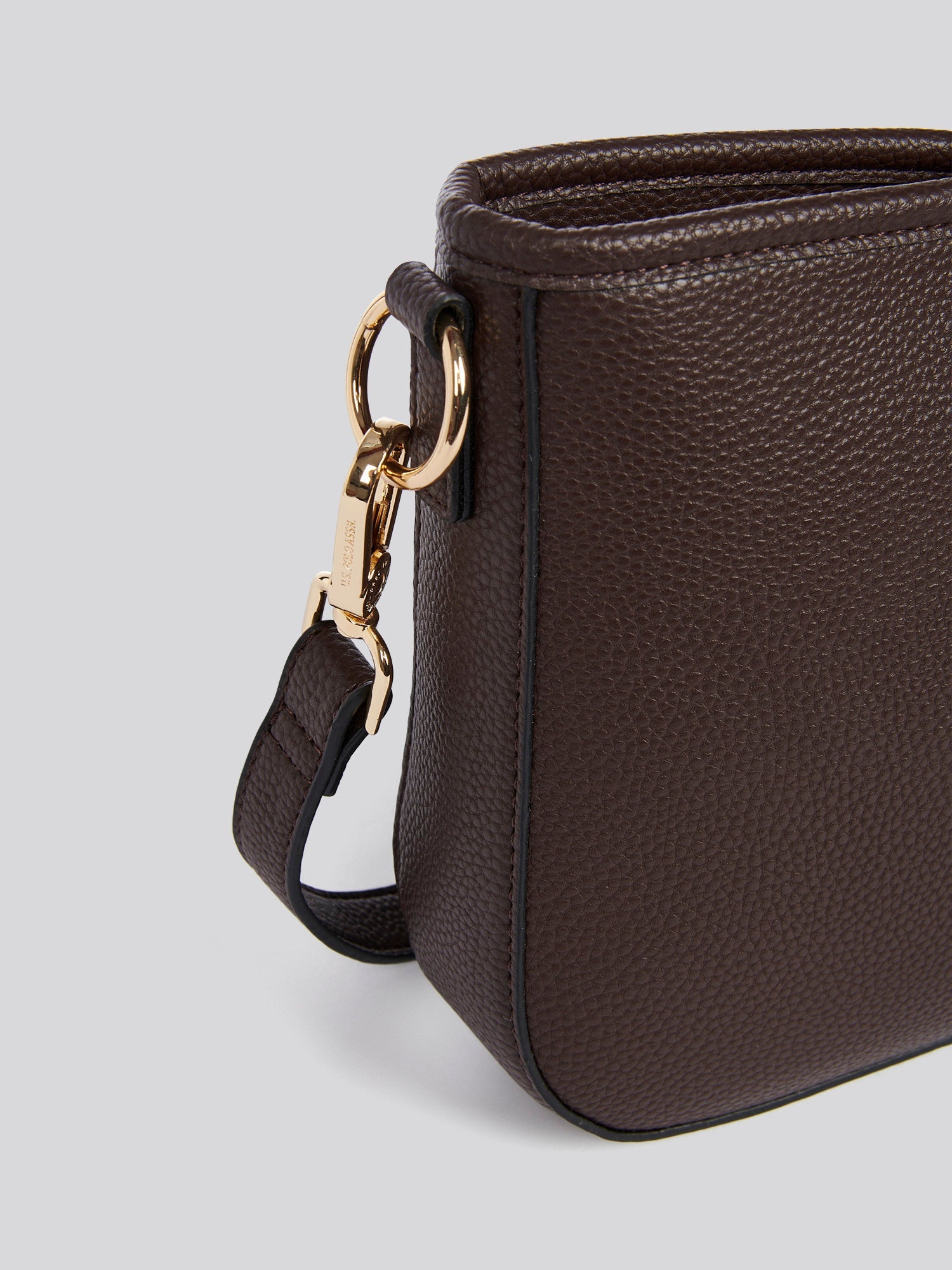 U.S. Polo Assn. Womens Stanford Baguette Bag in Dark Brown