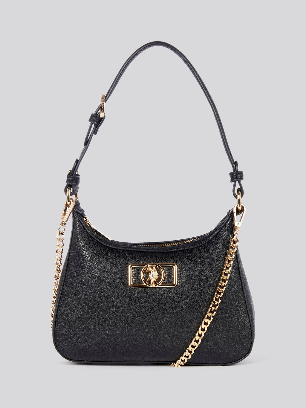 U.S. Polo Assn. Womens Jones Chic Hobo Bag in Black