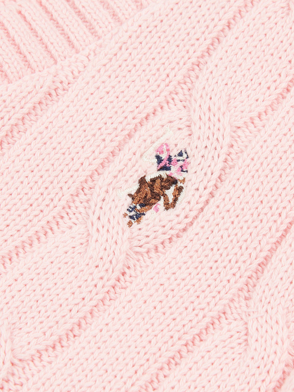 Womens Cable Knit Cardigan Crystal Rose