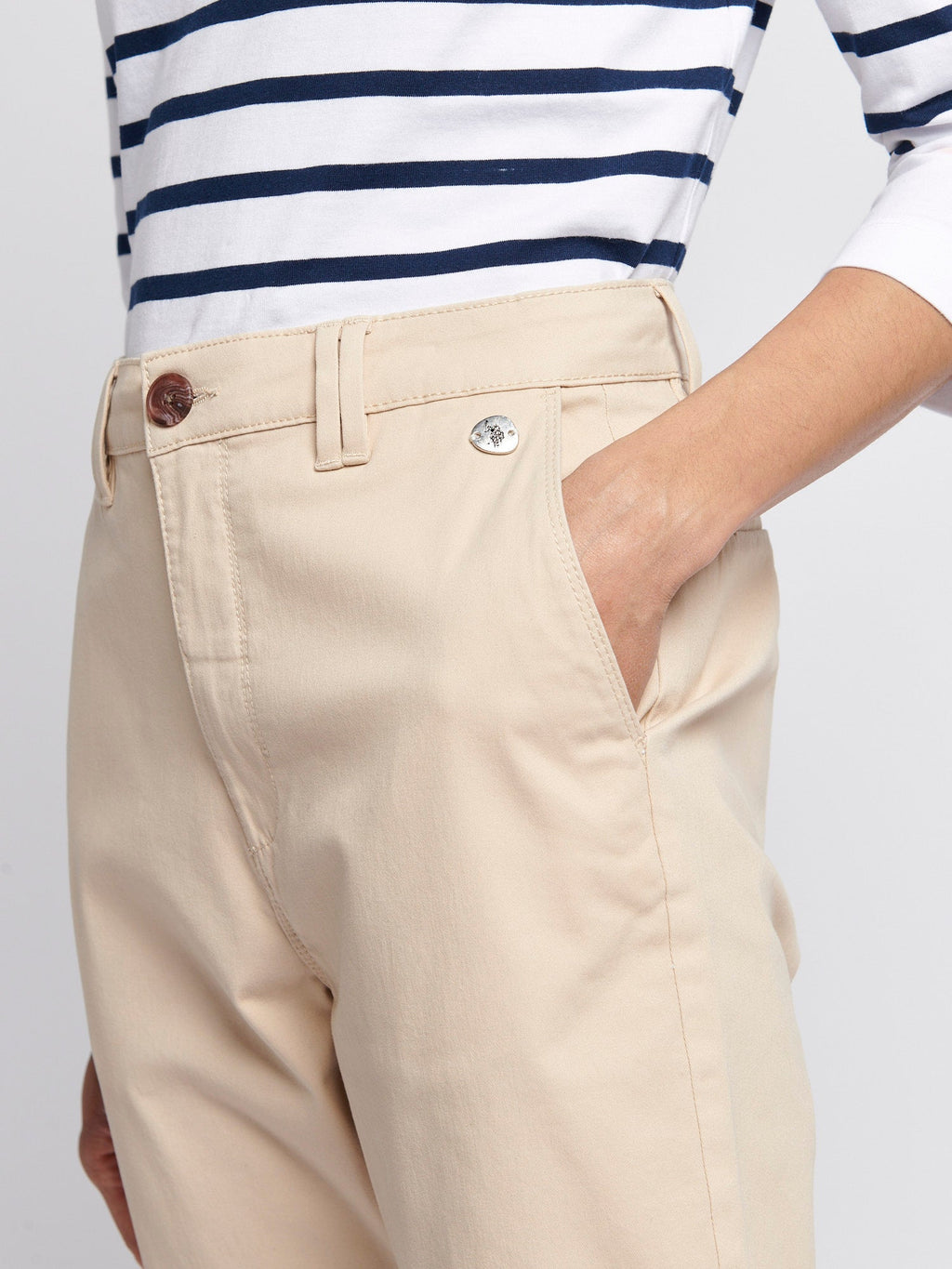 Womens Chino Trousers Smoke Gray
