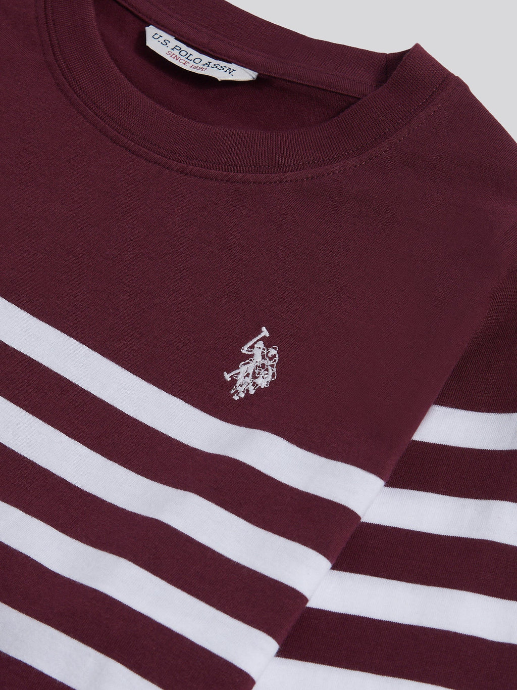 Womens Stripe Long Sleeve T-Shirt in Fig