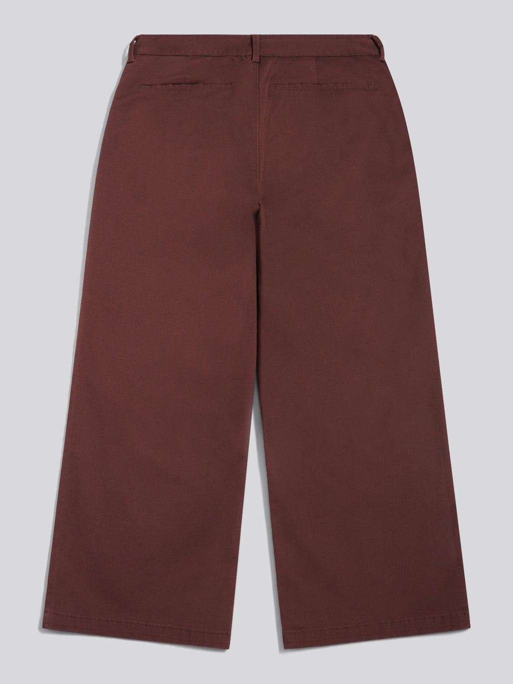 Womens Ankle Wide Leg Chino Trouser in Puce