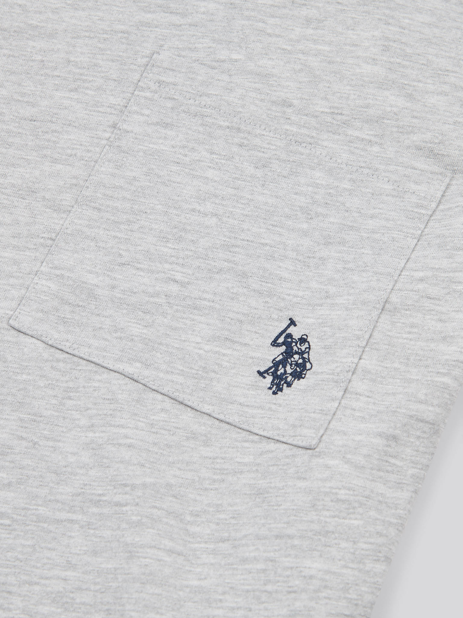 Womens Crew Neck Pocket T-Shirt in Pearl Grey Marl