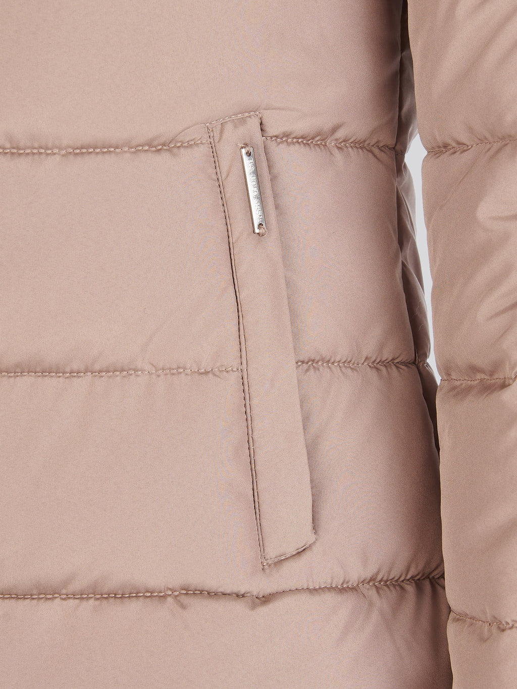 Womens Quilted Hooded Puffer Coat in Leafless Tree