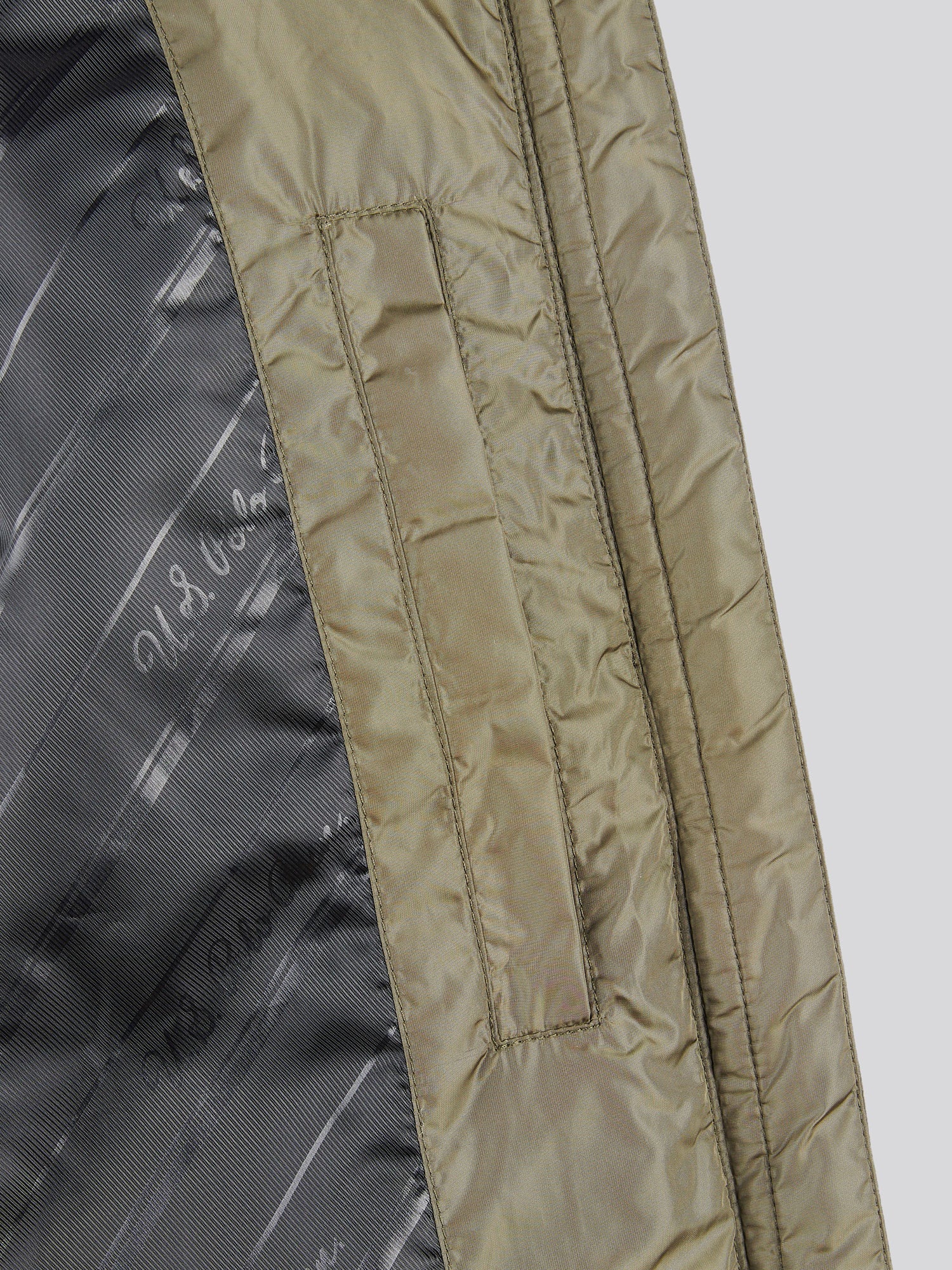 Womens Belted Puffer Jacket in Kalamata Green