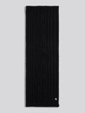 Womens Hanging Twist Cable Scarf in Black