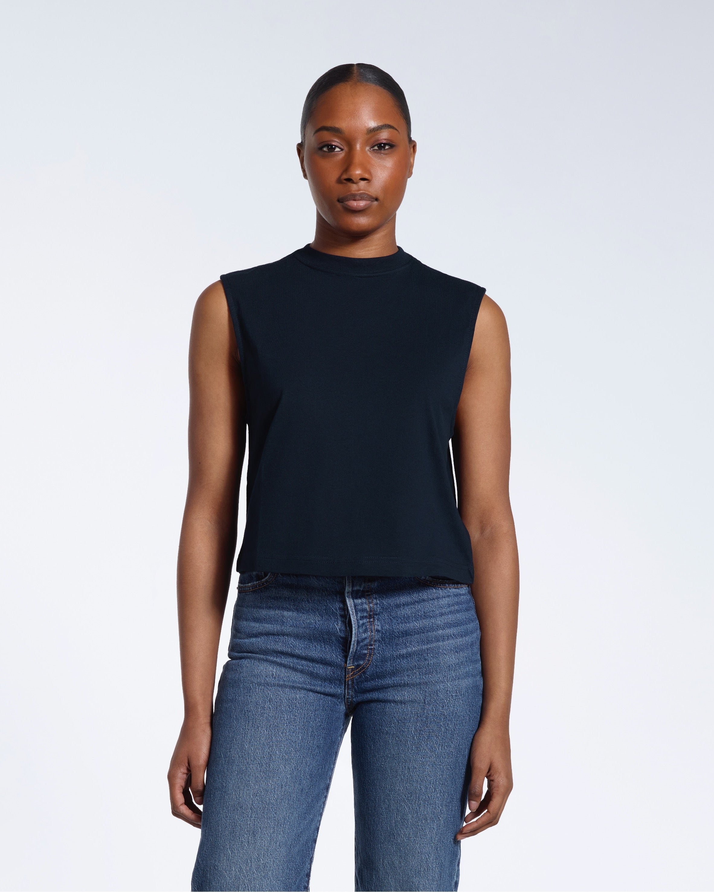 Crew Neck Organic Tank Top