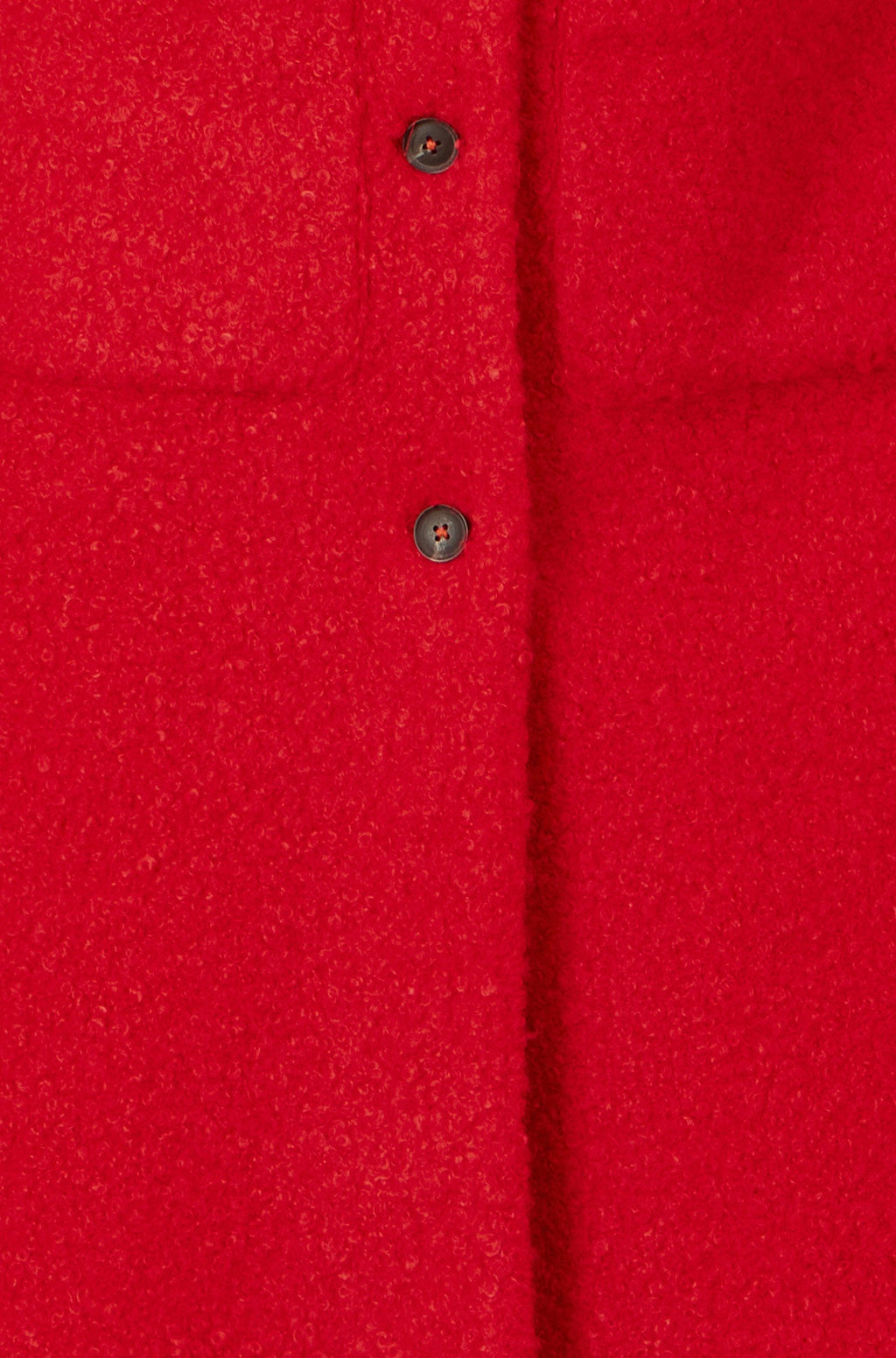 Yumi Red Boucle Long Line Coat