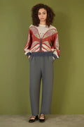Yumi Cream Butterfly Sequin Knitted Jumper